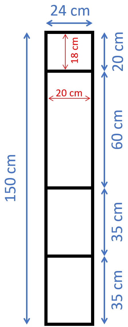 150cm x 24 cm, steel frames, Ceiling-Mounted Floating Shelf Brackets