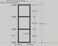 3 steel frames, Ceiling-Mounted Floating Shelf Brackets, Any size to order.