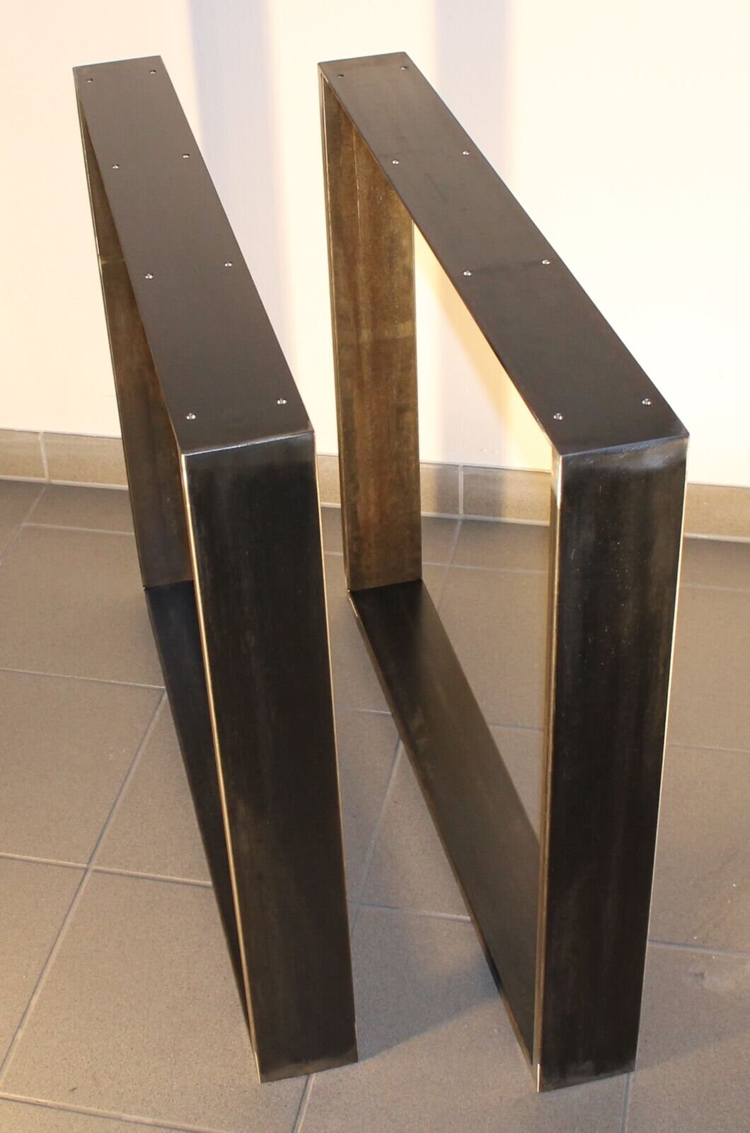Steel Table Legs, Contemporary Metal Furniture Legs, Set of 2