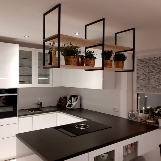 4 steel frames, Ceiling-Mounted Floating Shelf Brackets, Any size to order