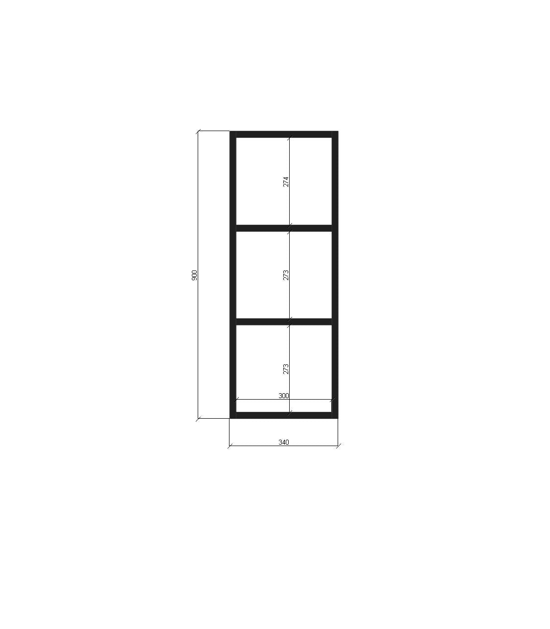 90cm x 34 cm, 3 steel frames, Wall-Mounted Floating Shelf Brackets,