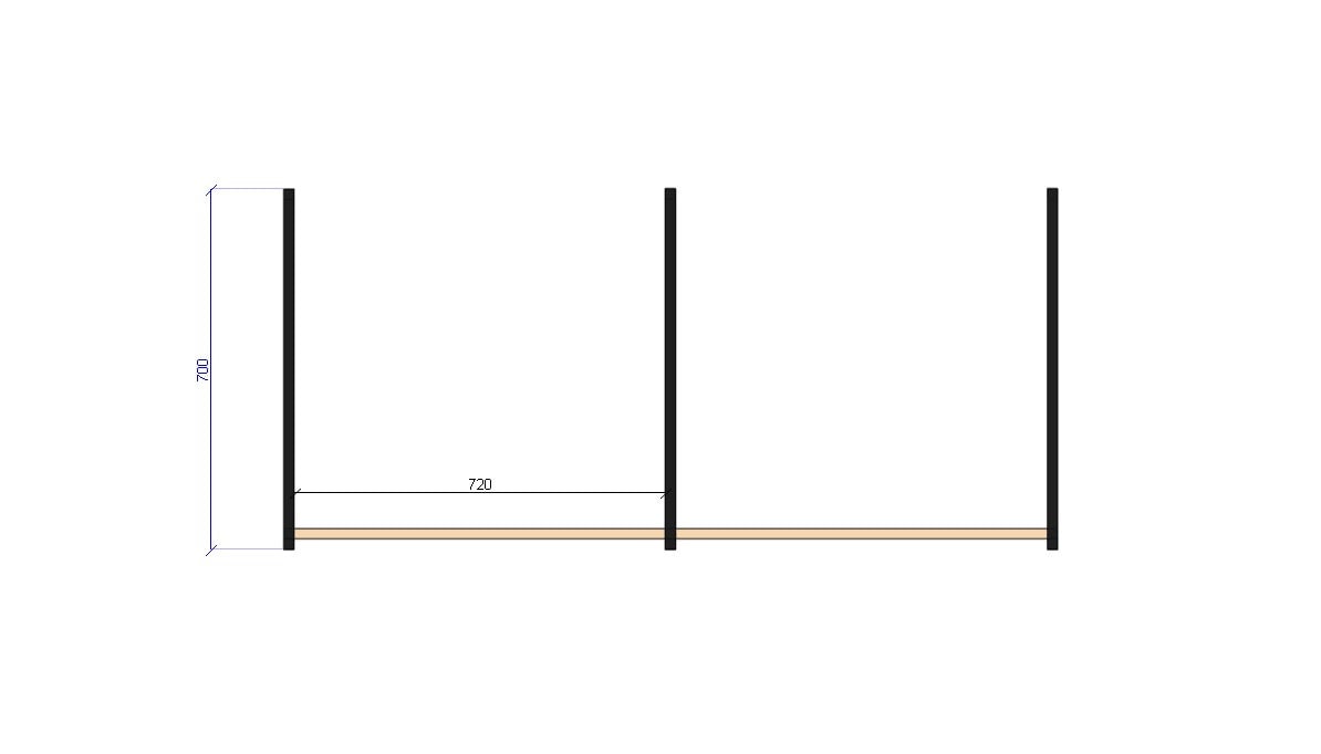 3 Custom-Built Steel Frame Brackets – Ceiling Floating Shelves