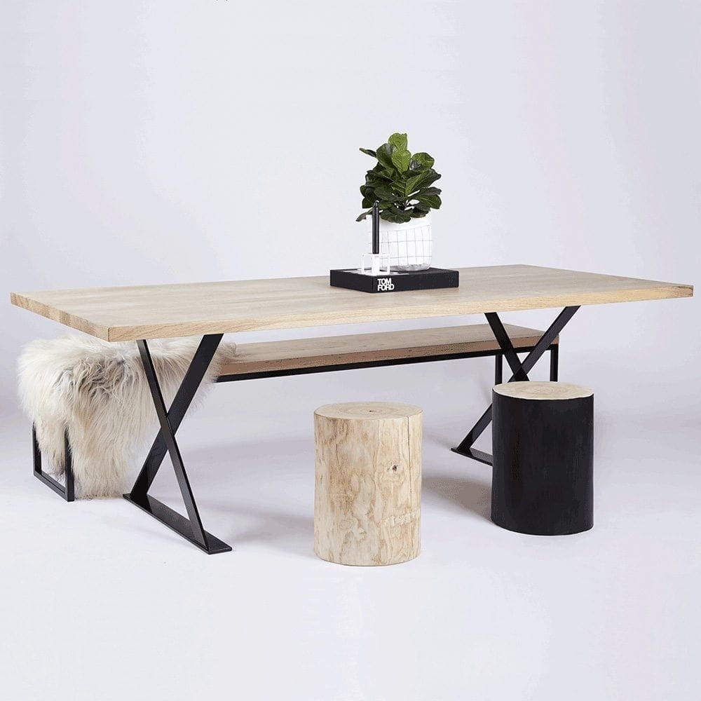 Contemporary Steel Table Legs (Set of 2), Industrial Design