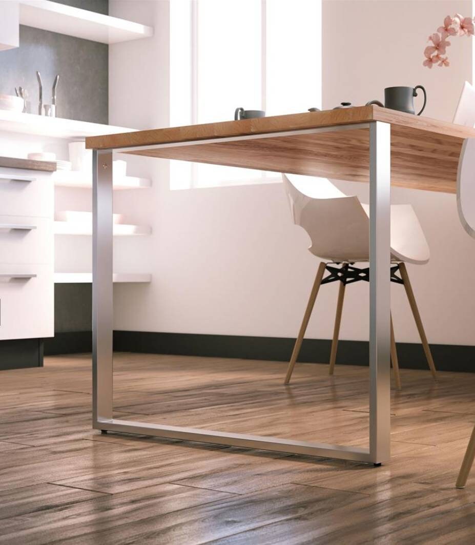 Industrial Steel Desk Legs Set – Heavy Duty Matte Black Table Base, Custom Size