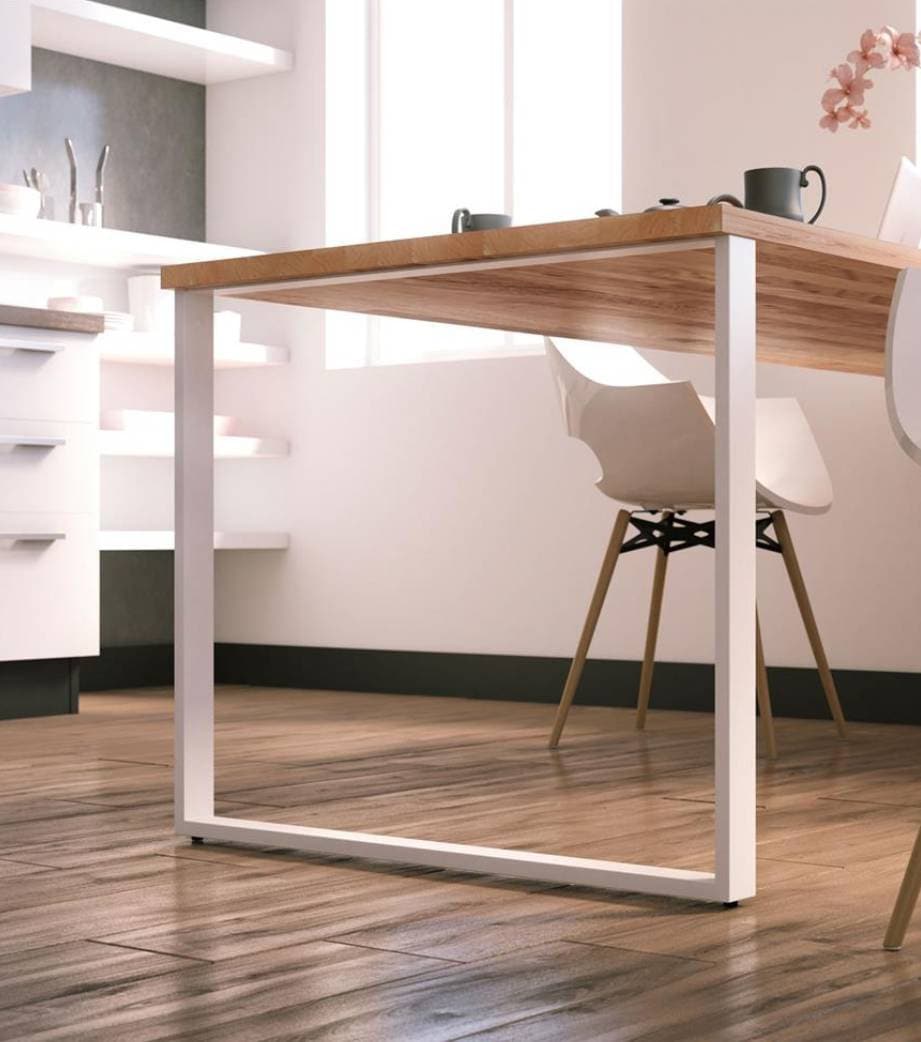 Industrial Steel Desk Legs Set – Heavy Duty Matte Black Table Base, Custom Size
