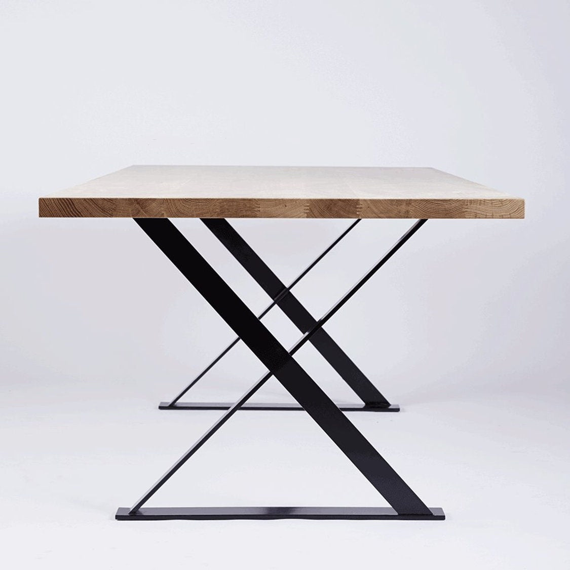 Contemporary Steel Table Legs (Set of 2), Industrial Design