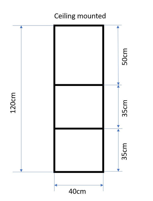 2 steel frames, Ceiling-Mounted Floating Shelf Brackets, Any size to order.