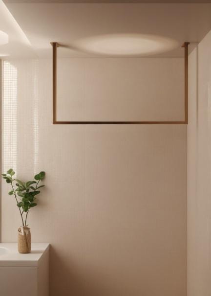 Loft Ceiling Mounted Towel Rack – Metal Bathroom Hanger (H60cm x 80cm)